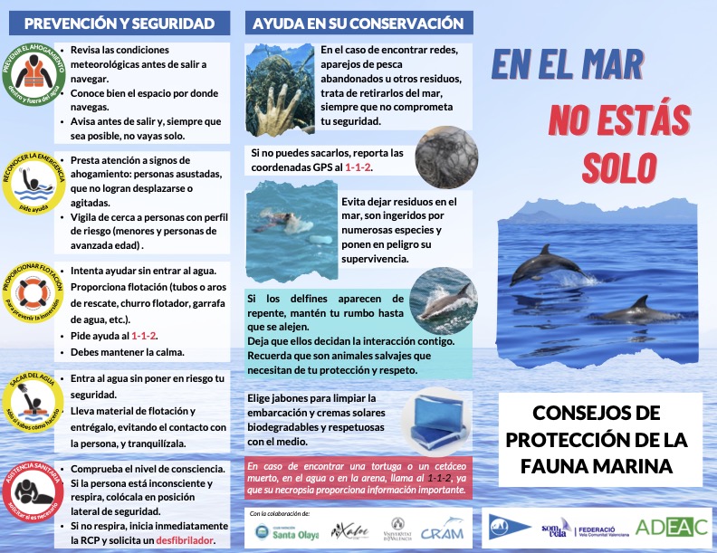 Póster y folleto "En el mar no estás solo"